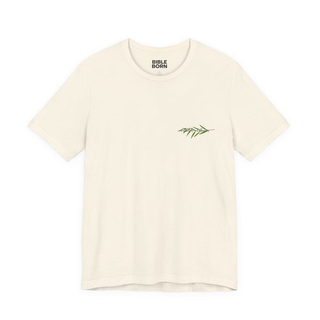 Floral Genesis 1:31 Tee — Botanical Scripture Short Sleeve Shirt