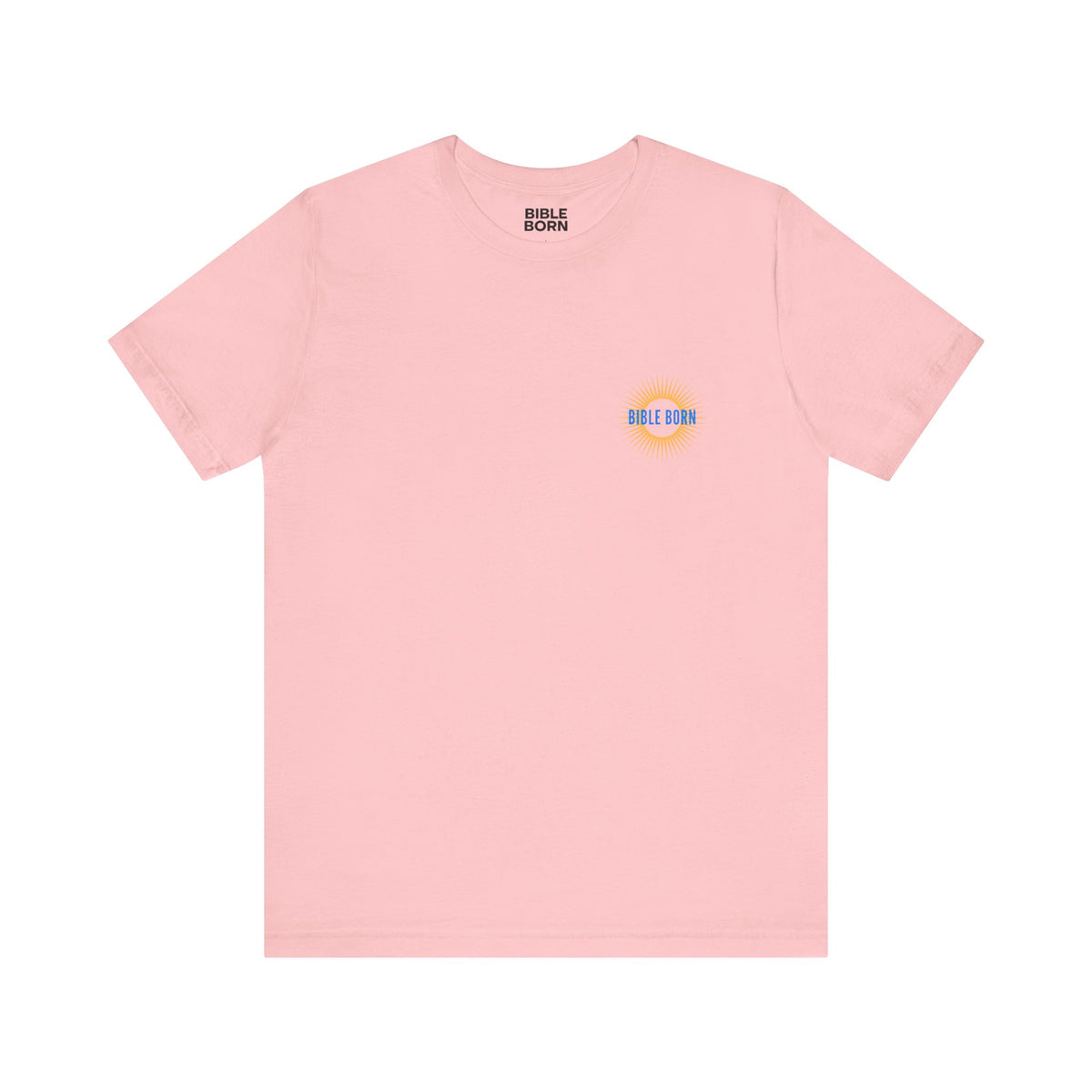 Chubby Baby Angel Luke 2:13-14 T-Shirt | Blue Striped Heaven Design
