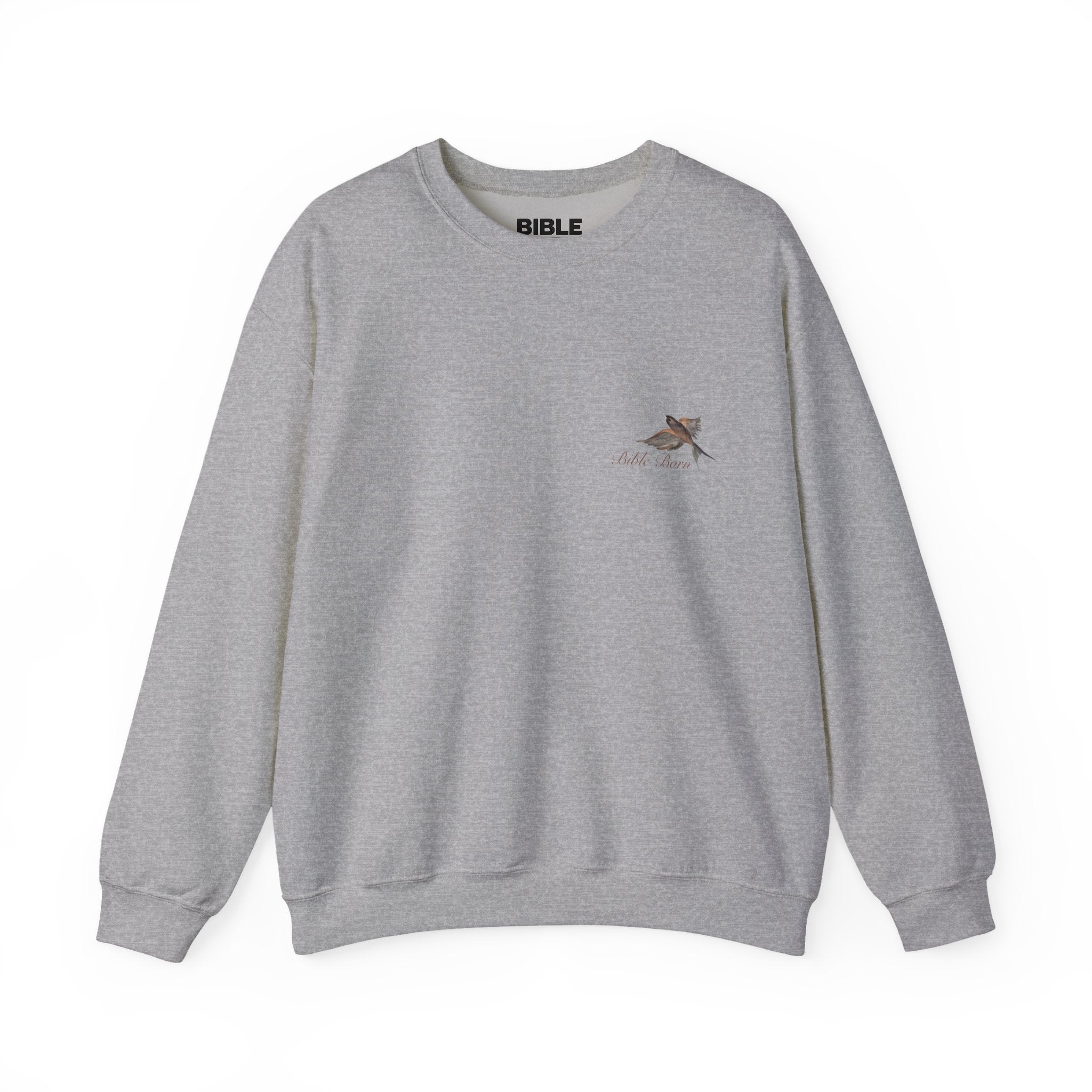 Birds of Creation Crewneck Sweatshirt — "Genesis 1:30" Vintage Bird Illustration