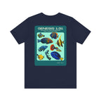 Tropical Reef Fish Genesis 1:31 T-Shirt | Bible Verse Marine Life Tee