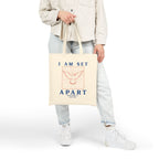 I Am Set Apart Dove Tote — Faith-Based Cotton Canvas Tote Bag