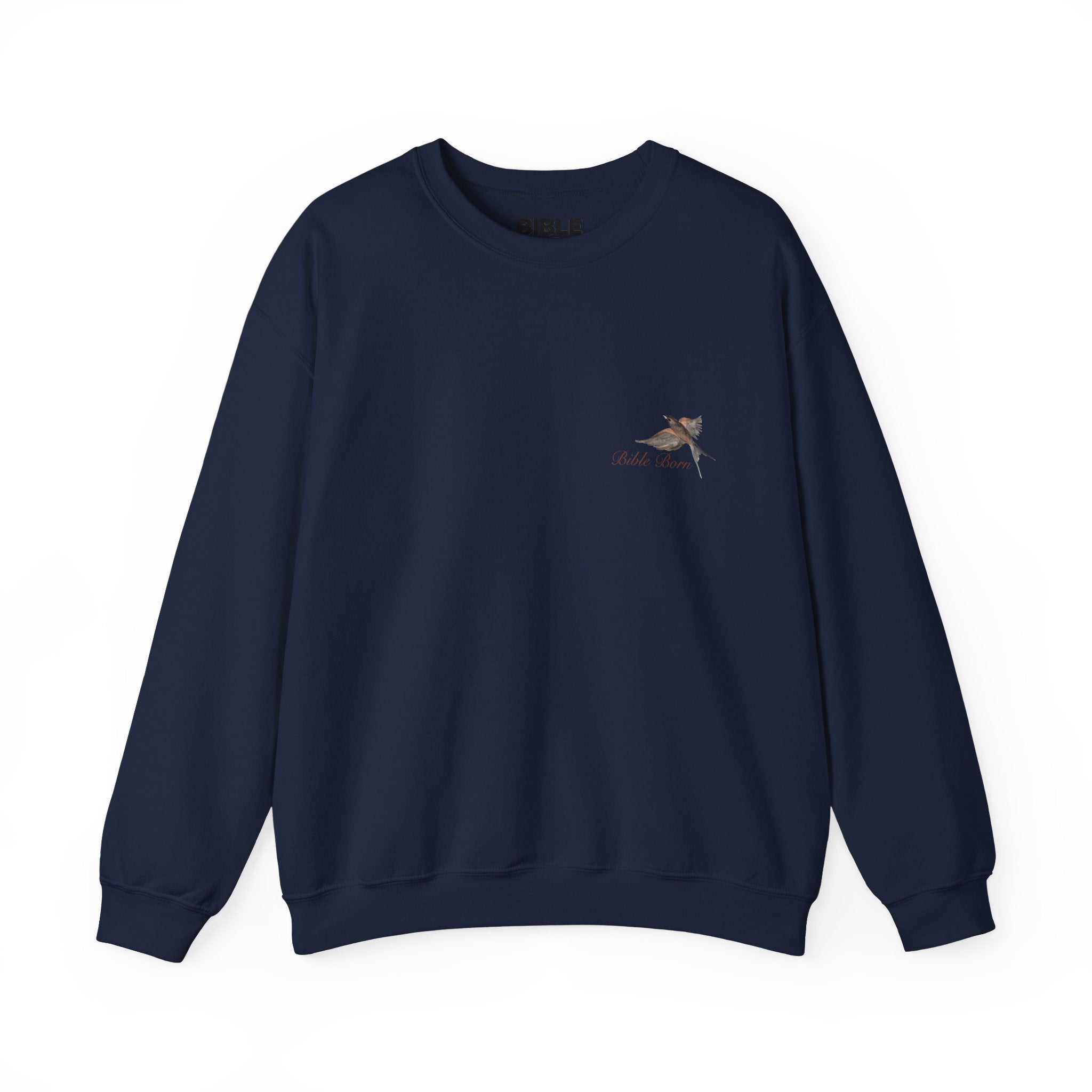 Birds of Creation Crewneck Sweatshirt — "Genesis 1:30" Vintage Bird Illustration