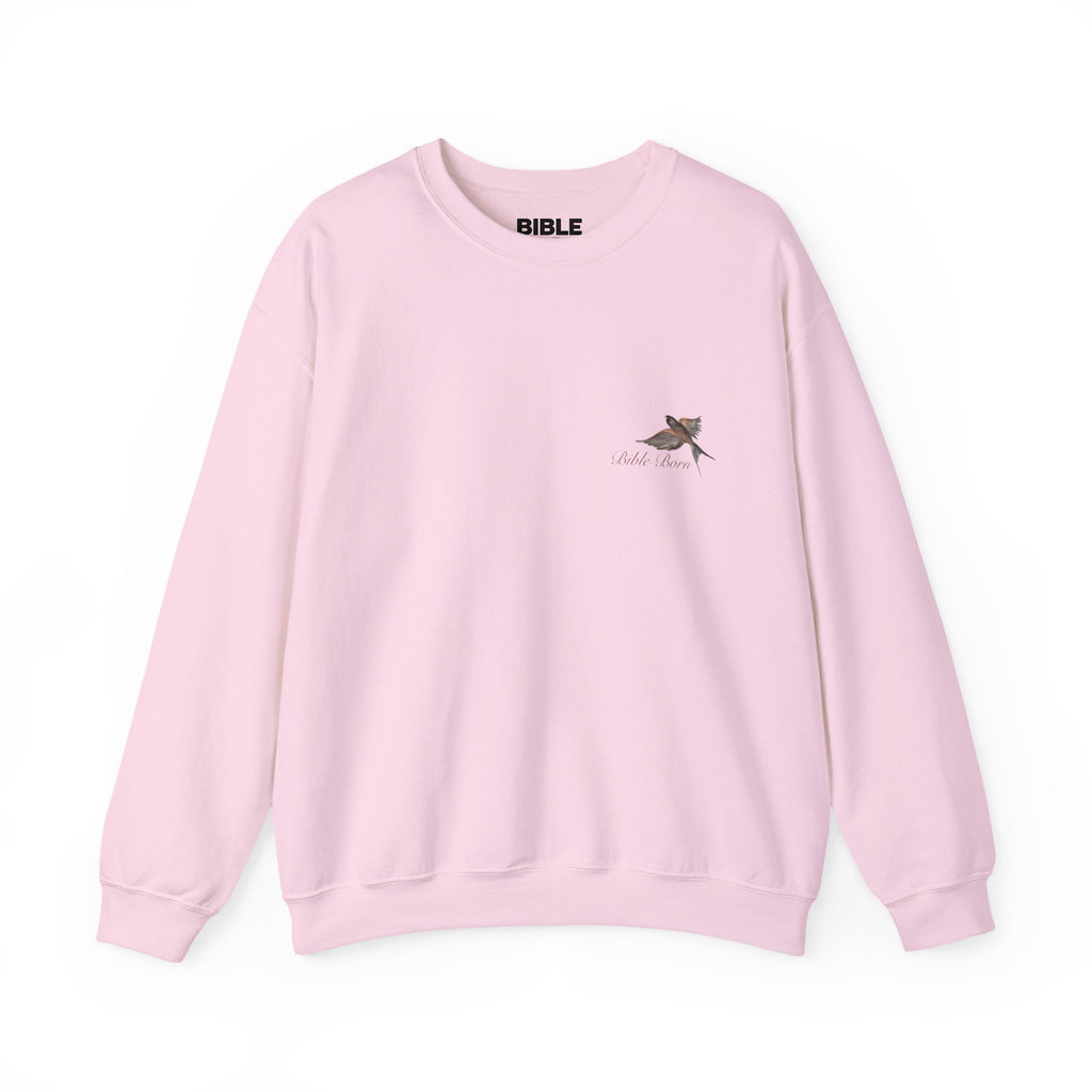 Birds of Creation Crewneck Sweatshirt — "Genesis 1:30" Vintage Bird Illustration