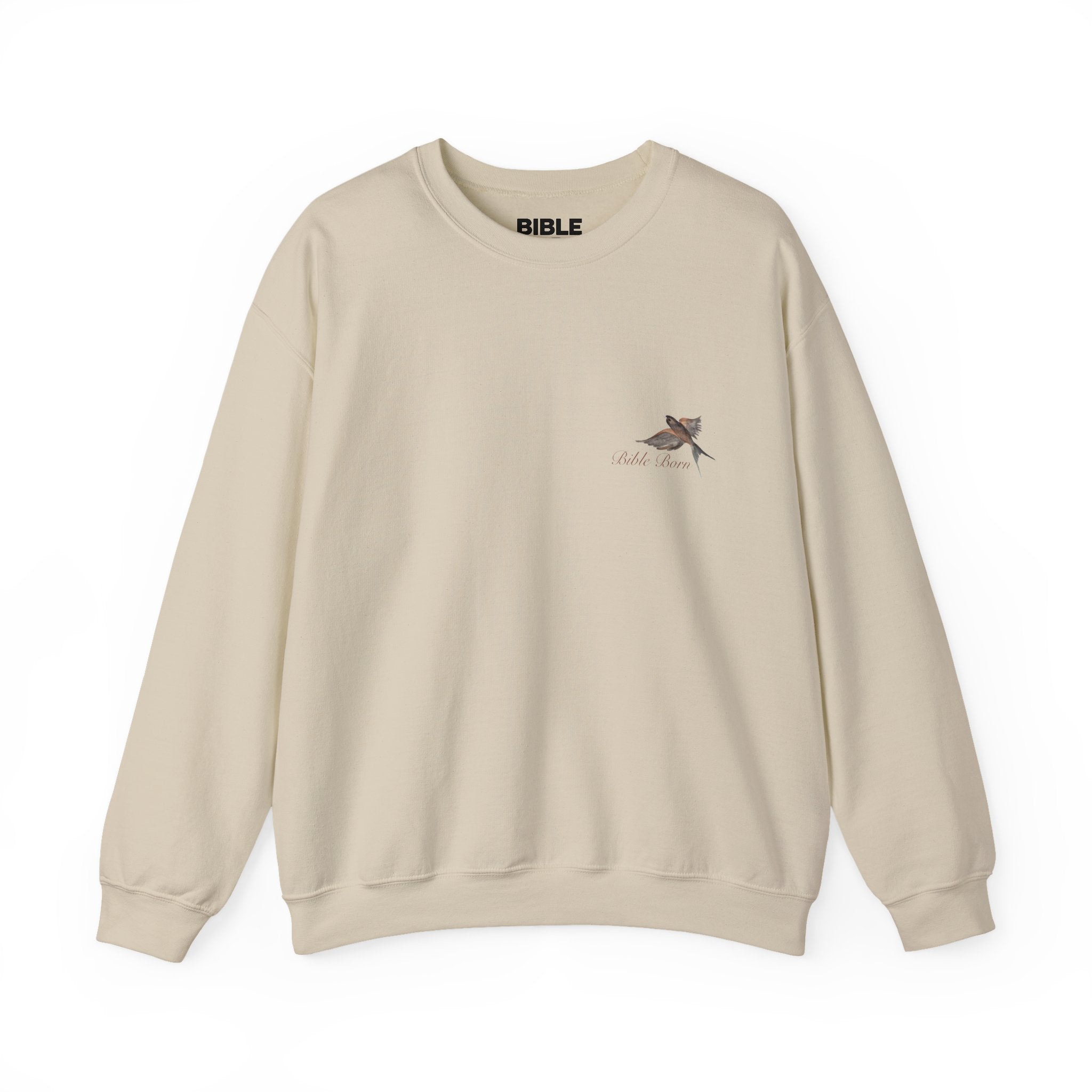 Birds of Creation Crewneck Sweatshirt — "Genesis 1:30" Vintage Bird Illustration