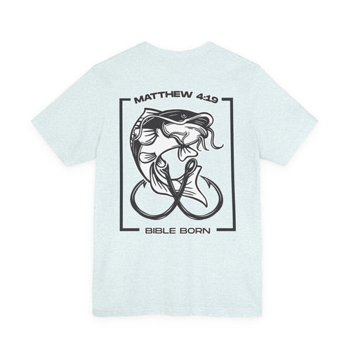 Bible Born 'Matthew 4:19' Catfish Tee — Christian Fishing Shirt